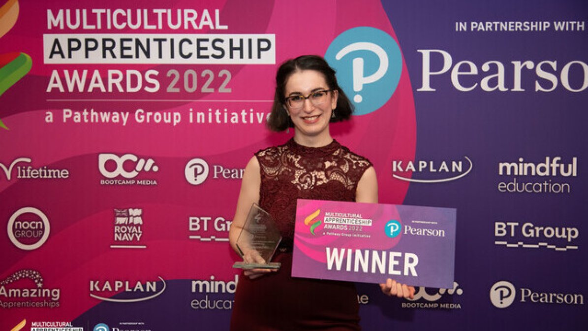 Hannah Rashidi, Chartered Management Degree Apprentice, BT - winner at multicultural apprenticeship awards 2022